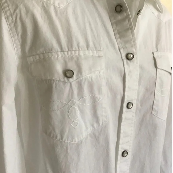 Vintage LRL White Western Shirt - Picture 4 of 7